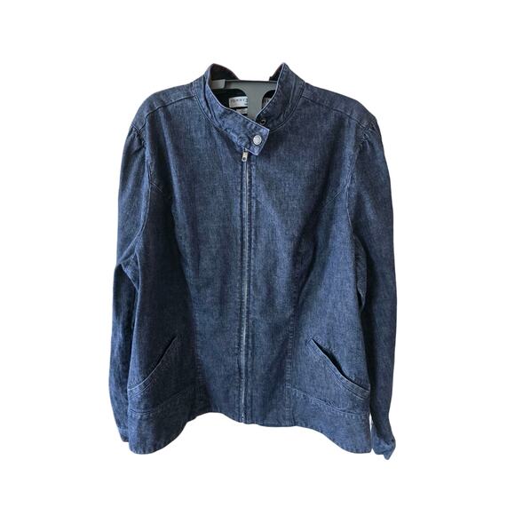 Vintage 2003 Tommy Hilfiger Women's Zip Up Stretch Jacket Size  1X (14W-16W) - Picture 1 of 6